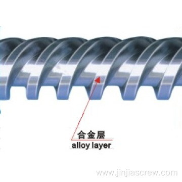 Twin conical screw barrel for Rubber Machine